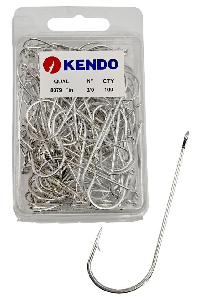 Kendo 8079 Abardeen Tin 3/0 100 Adet Halkalı Olta İğnesi